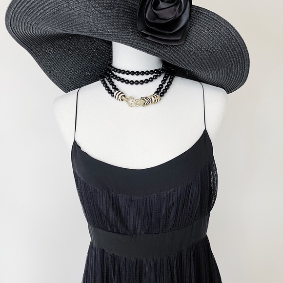 Sportmax Italian 💯% Silk Black Tank Dress - Picture 2 of 11